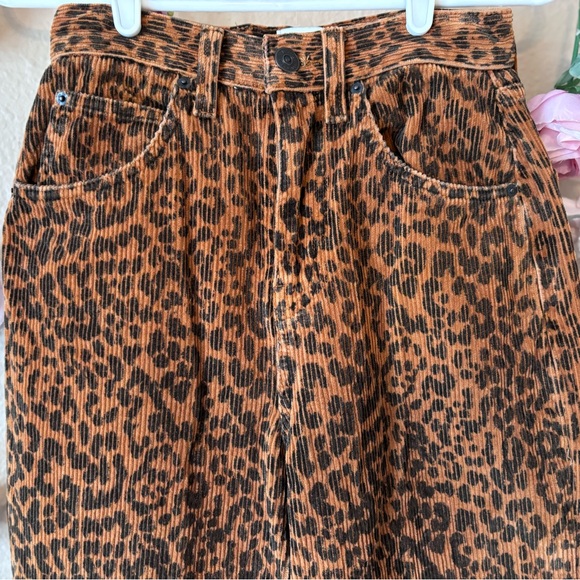BDG Urban Outfitters Leopard Print Corduroy 90’s Baggy Boyfriend Pants - Picture 4 of 11
